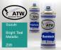 Preview: Suzuki, Bright Teal Metallic, Z06: 400ml Sprühdose + 400ml Klarlack - Set, von ATW Autoteile West.